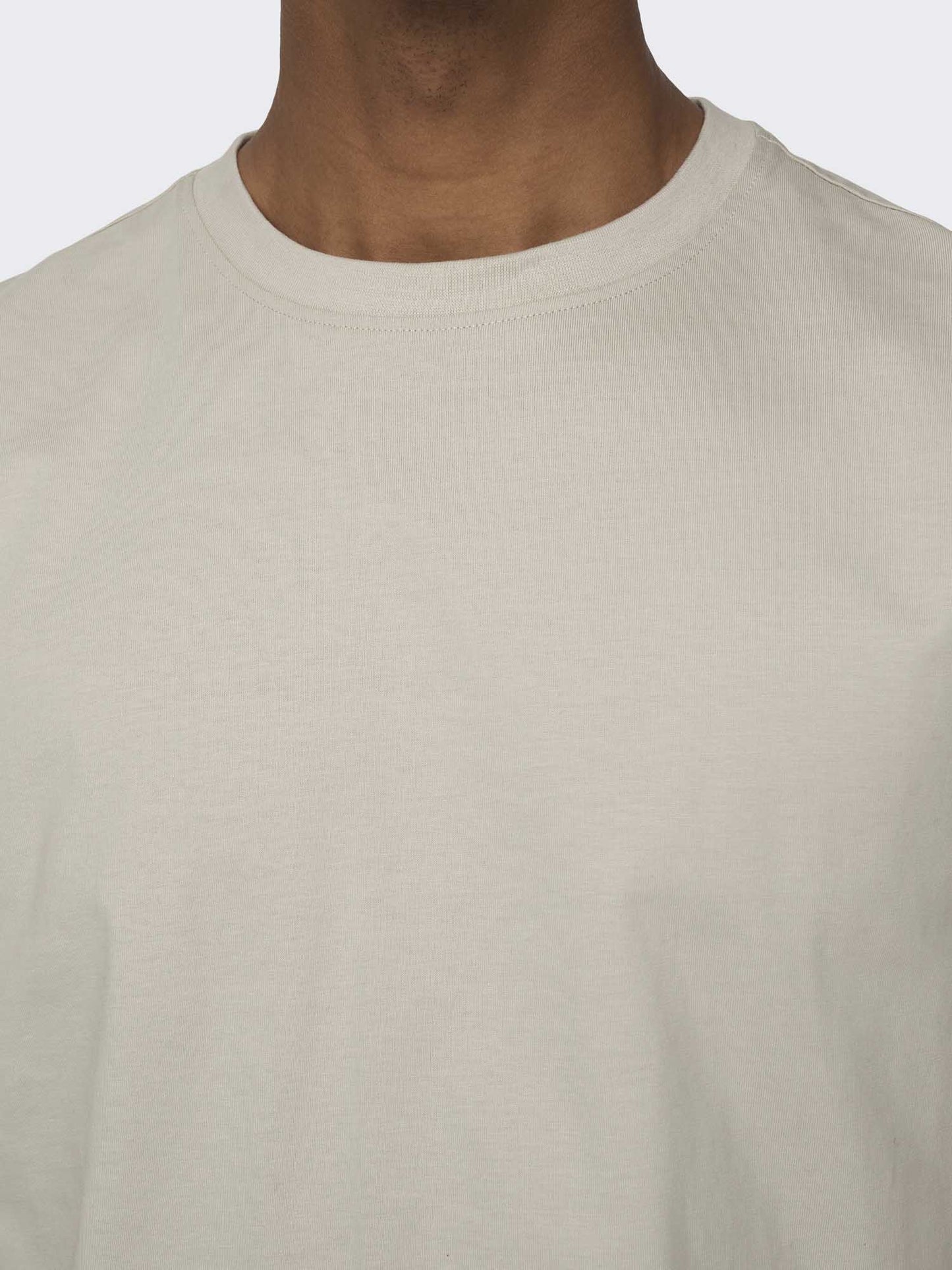 T-SHIRT FRED GIROCOLLO ONLY&SONS DA RAGAZZO BEIGE