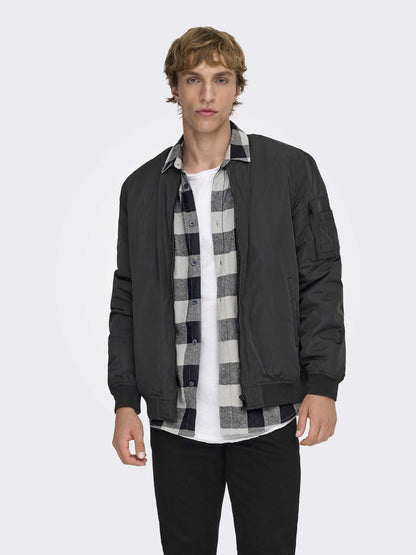 Only & Sons Onsjoshua, bomber casual da uomo nero