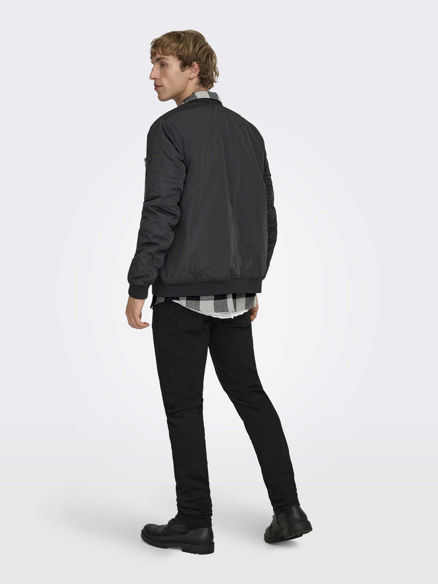 Only & Sons Onsjoshua, bomber casual da uomo nero