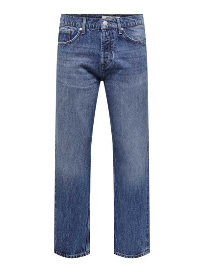 Jeans Only & Sons Onsedge regular da uomo in denim blu