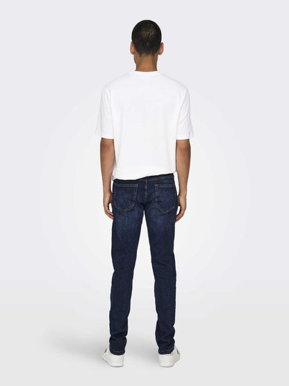 Jeans slim fit Only & Sons da uomo in denim elasticizzato