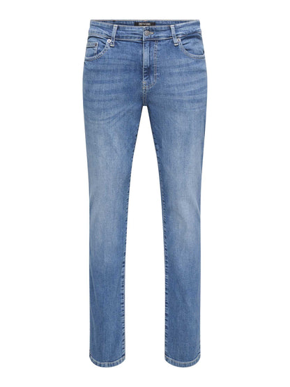 Jeans Loom slim da uomo in denim elasticizzato per un look casual