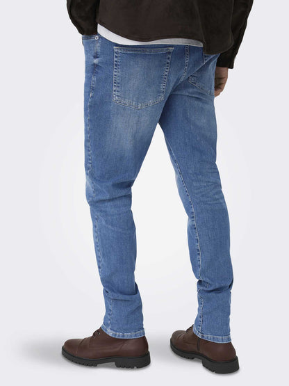 Jeans Loom slim da uomo in denim elasticizzato per un look casual