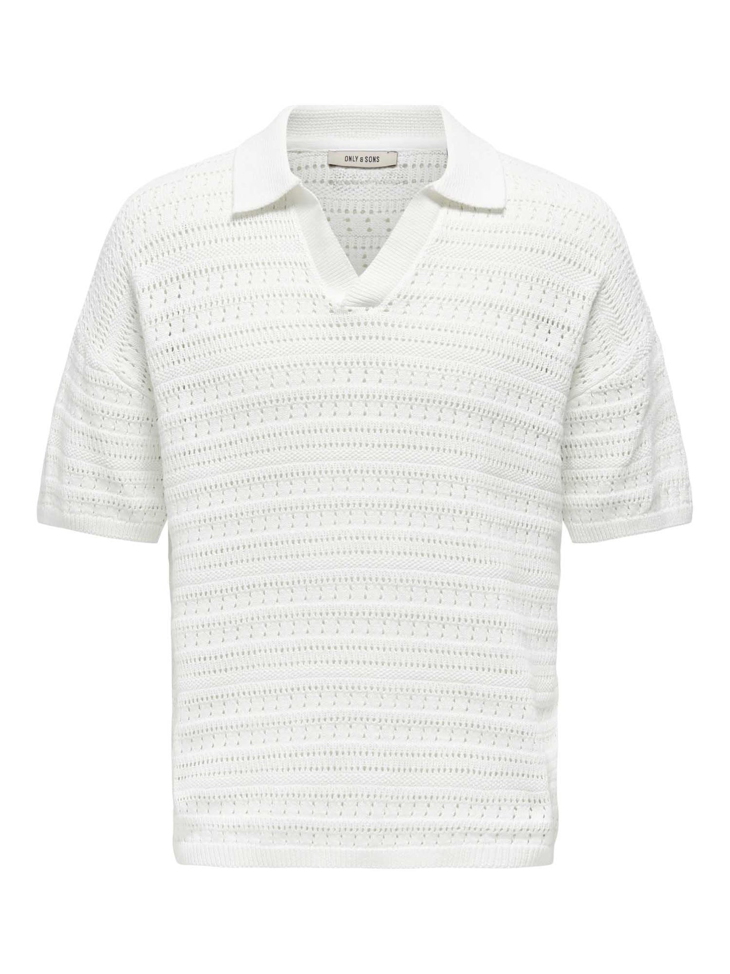 Only & Sons Grayson Ds, polo da uomo bianca in cotone