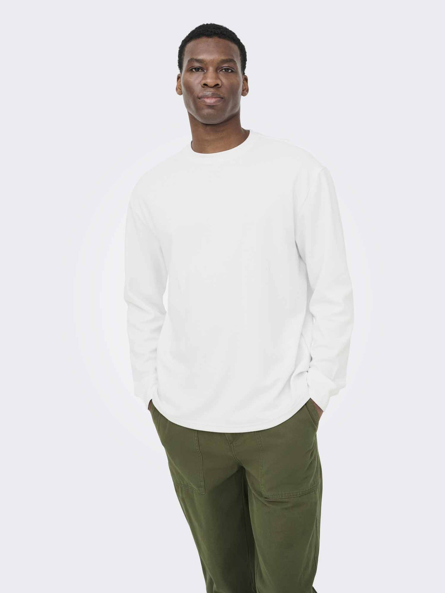 Only & Sons Caspian, t-shirt maniche corte da uomo bianca