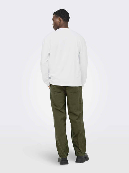 Only & Sons Caspian, t-shirt maniche corte da uomo bianca