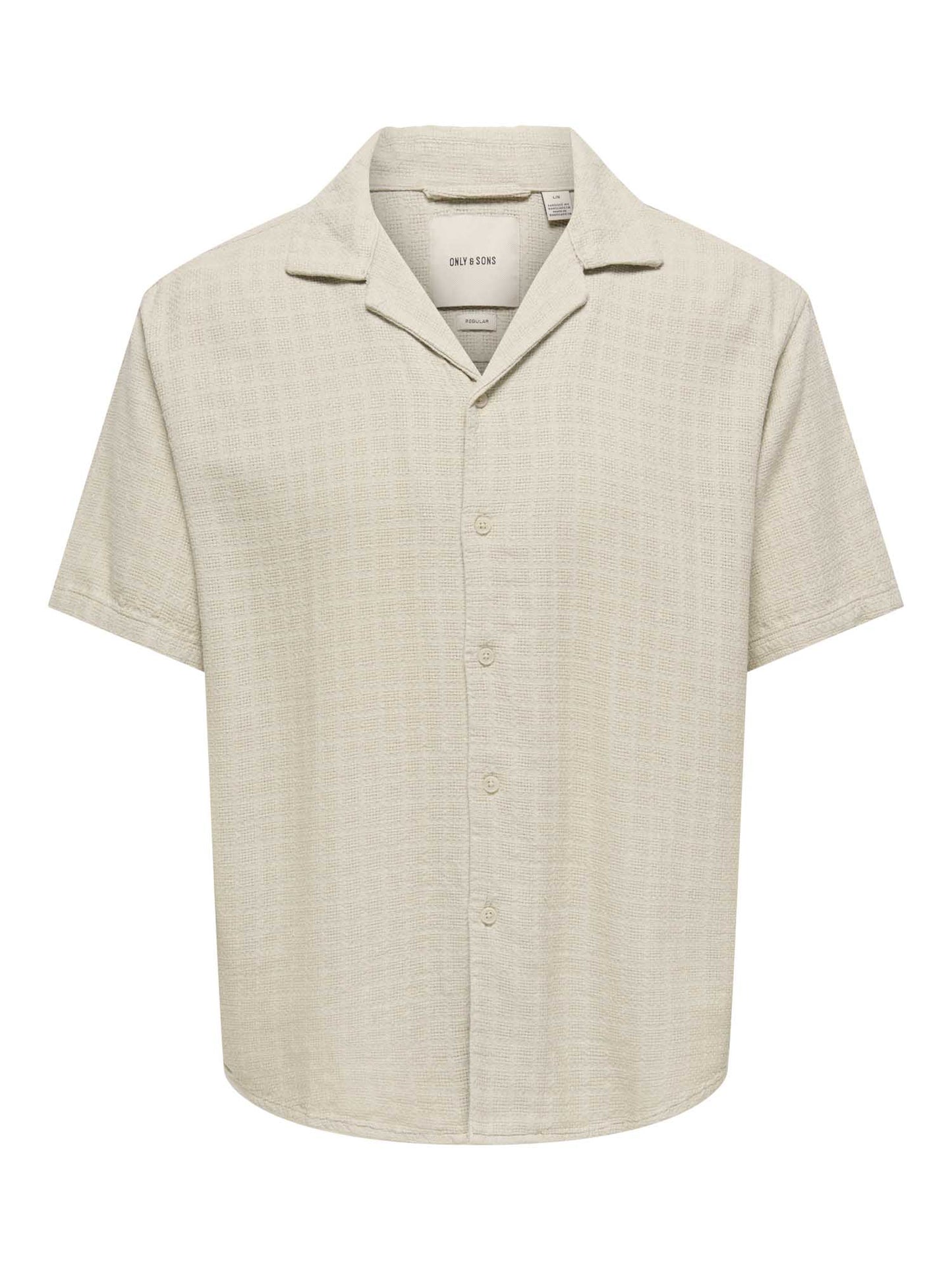 Camicia da uomo Only & Sons Latham beige per primavera-estate