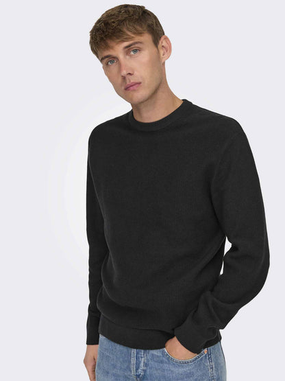 Only & Sons Tony, maglia da uomo nera