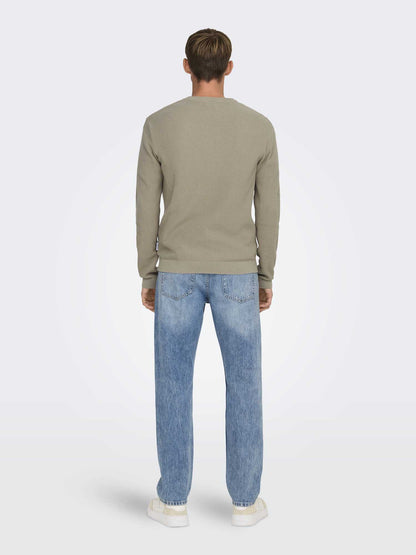 Only&sons tony ds 12 maglia da uomo beige
