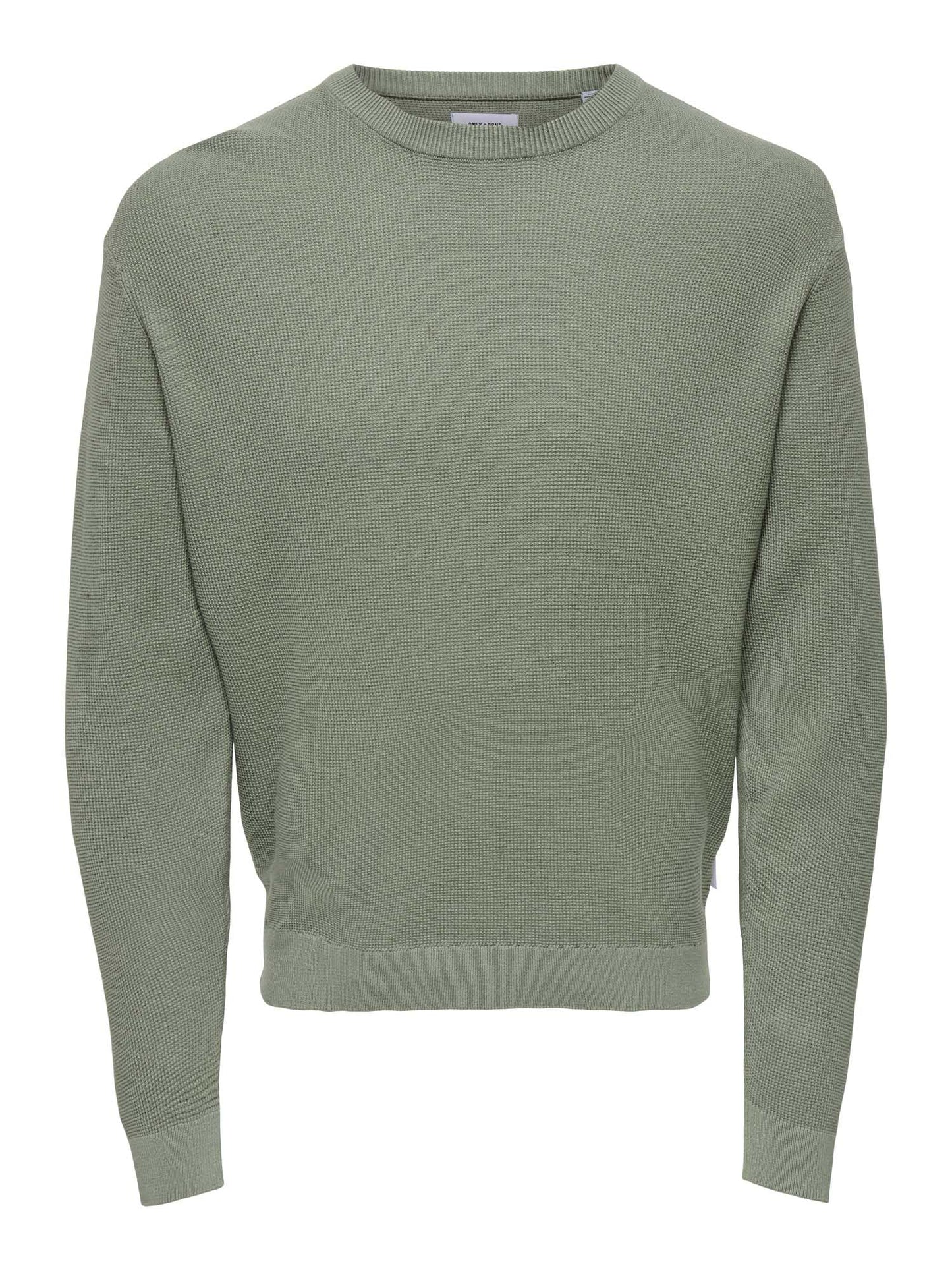 Pullover girocollo Onstony da uomo in cotone verde