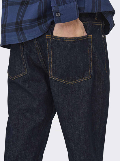 Only & Sons Onsedge Straight, jeans da uomo denim