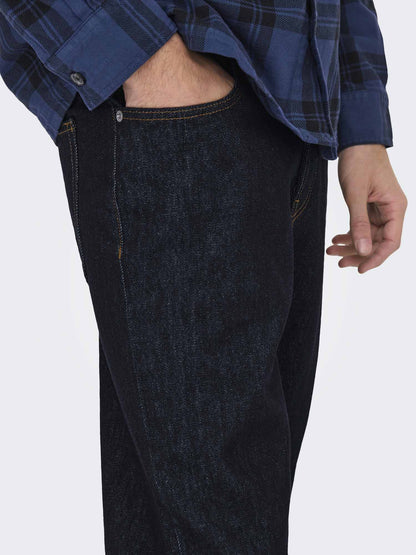 Only & Sons Onsedge Straight, jeans da uomo denim