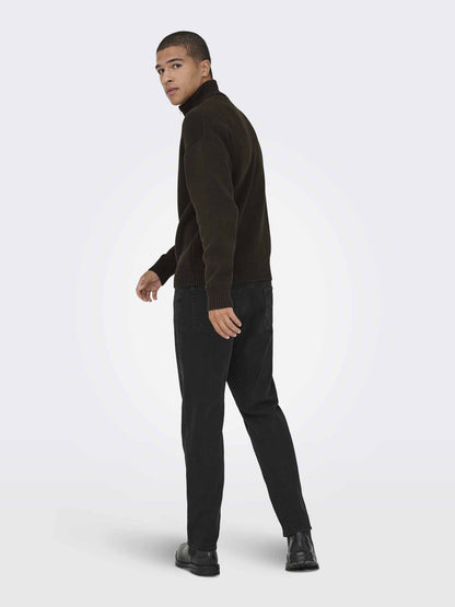 Only & Sons Onsblake, maglia da uomo marrone