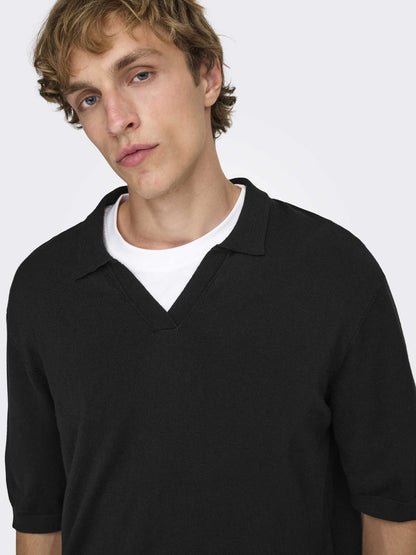 Only & Sons Onswyler, maglia knit casual da uomo nera