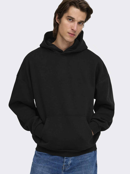 Only & Sons Ceres, felpa da uomo nera