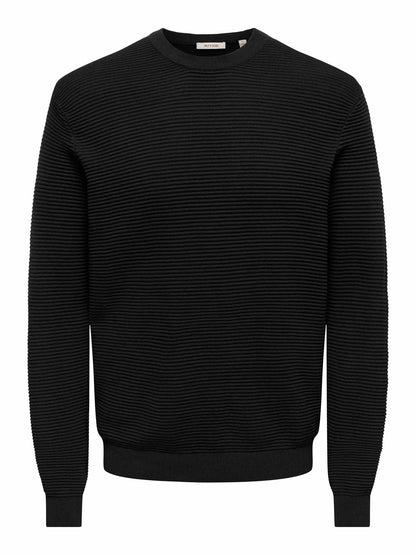 Only & Sons Onsron, maglia da uomo nera