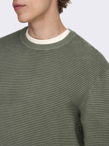 Only & Sons Onsron, maglia da uomo verde