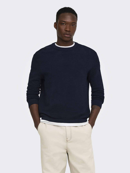 Only & Sons Ron, maglia da uomo blu