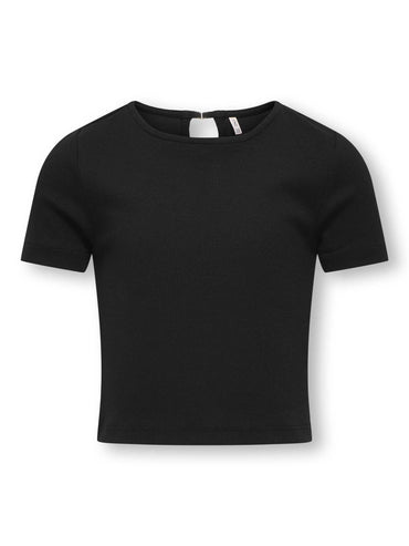 T-shirt Kids Only Antonia da bambina nera con dettagli in strass