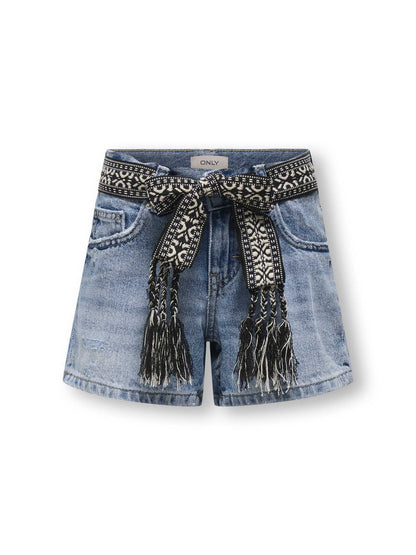 Shorts Only Ella Wide in denim per bambina