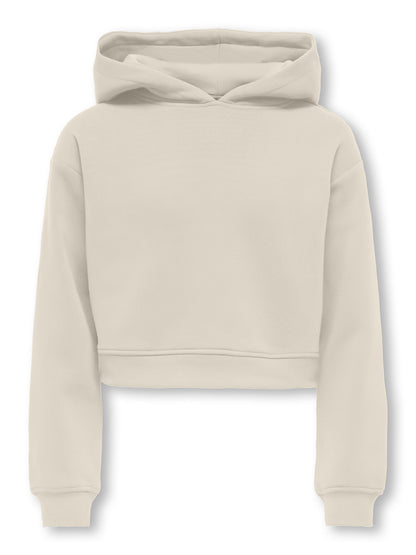 FELPA BASIC CON CAPPUCCIO ONLY JUNIOR DA BAMBINA PANNA