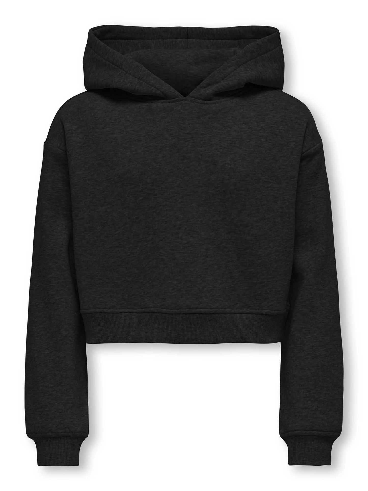 FELPA BASIC CON CAPPUCCIO ONLY JUNIOR DA BAMBINA NERO