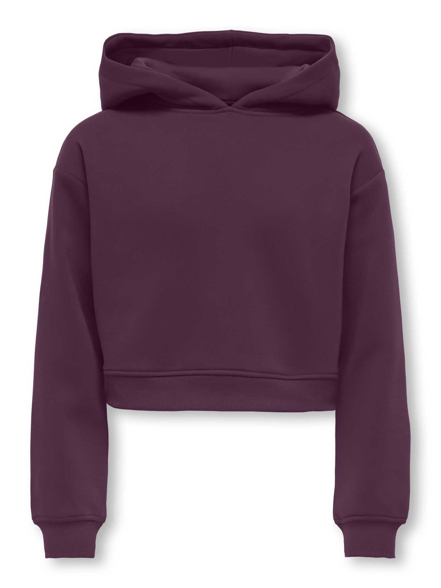 FELPA BASIC CON CAPPUCCIO ONLY JUNIOR DA BAMBINA VINO