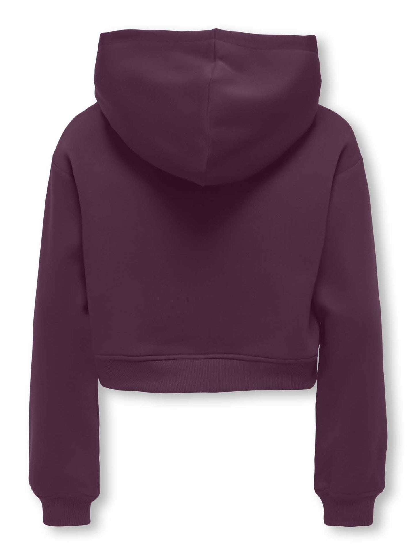 FELPA BASIC CON CAPPUCCIO ONLY JUNIOR DA BAMBINA VINO