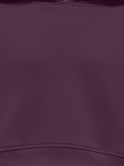 FELPA BASIC CON CAPPUCCIO ONLY JUNIOR DA BAMBINA VINO