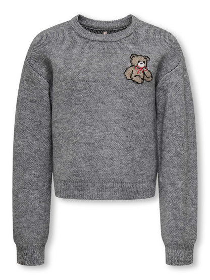 Only Jr Kogteddy, maglia da bambina grigia