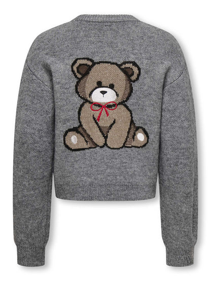Only Jr Kogteddy, maglia da bambina grigia