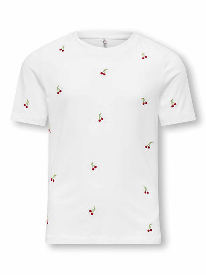 Only jr ketty t-shirt da bambino/a bianco