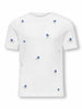 t-shirt-unisex-bambino-only-jr-con-ricamo-floreale-blu