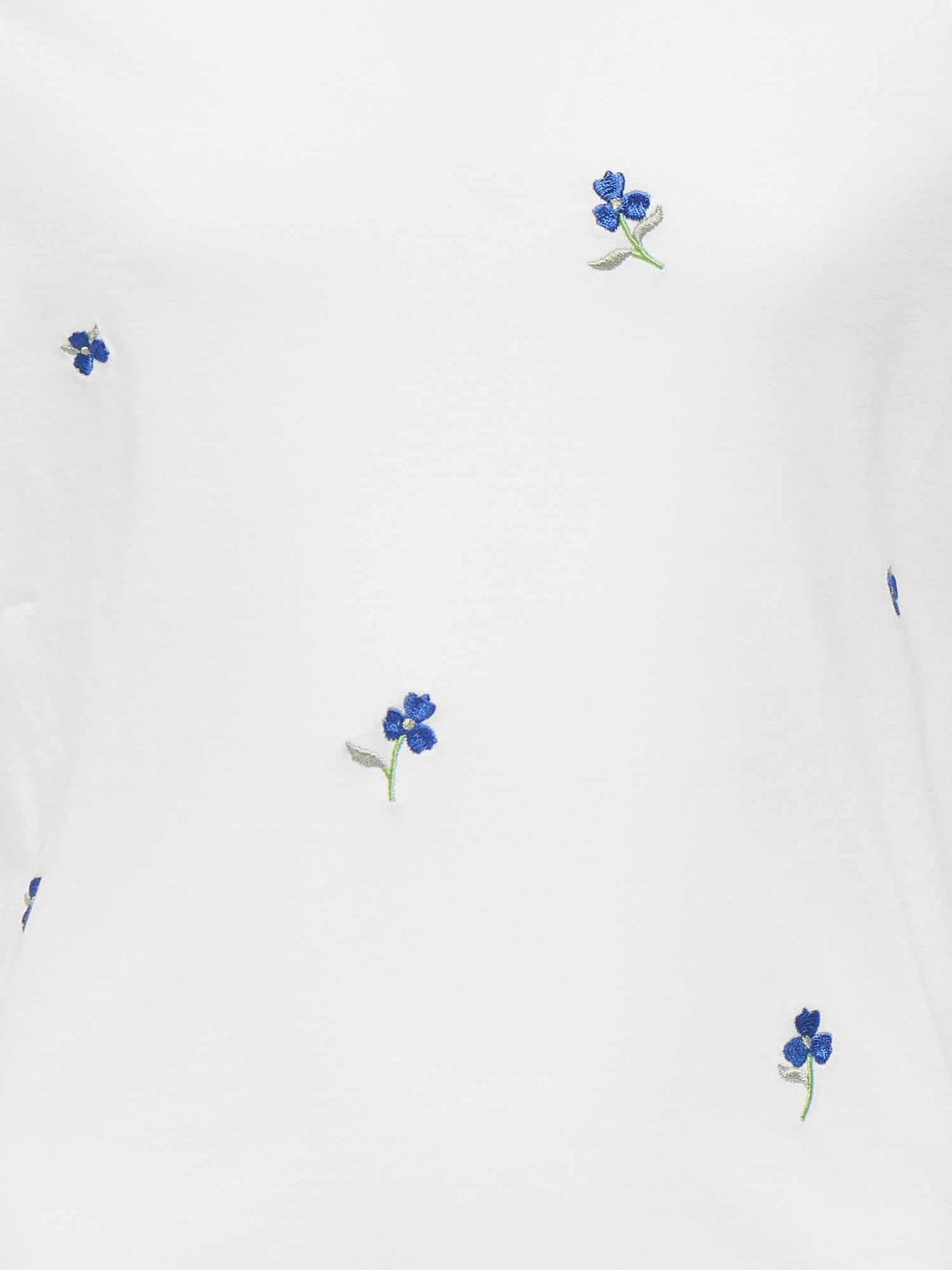 T-shirt unisex bambino Only Jr con ricamo floreale blu