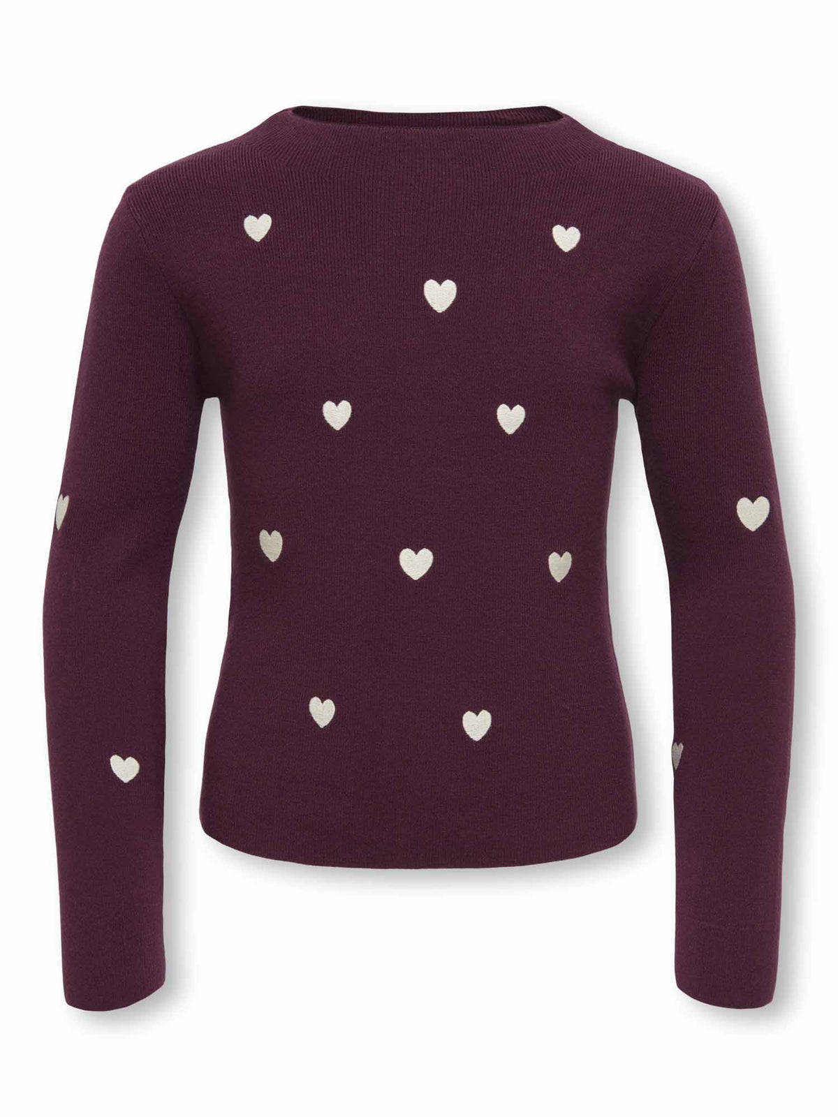 Only Jr Only Jr Heart, maglia da bambina bordeaux