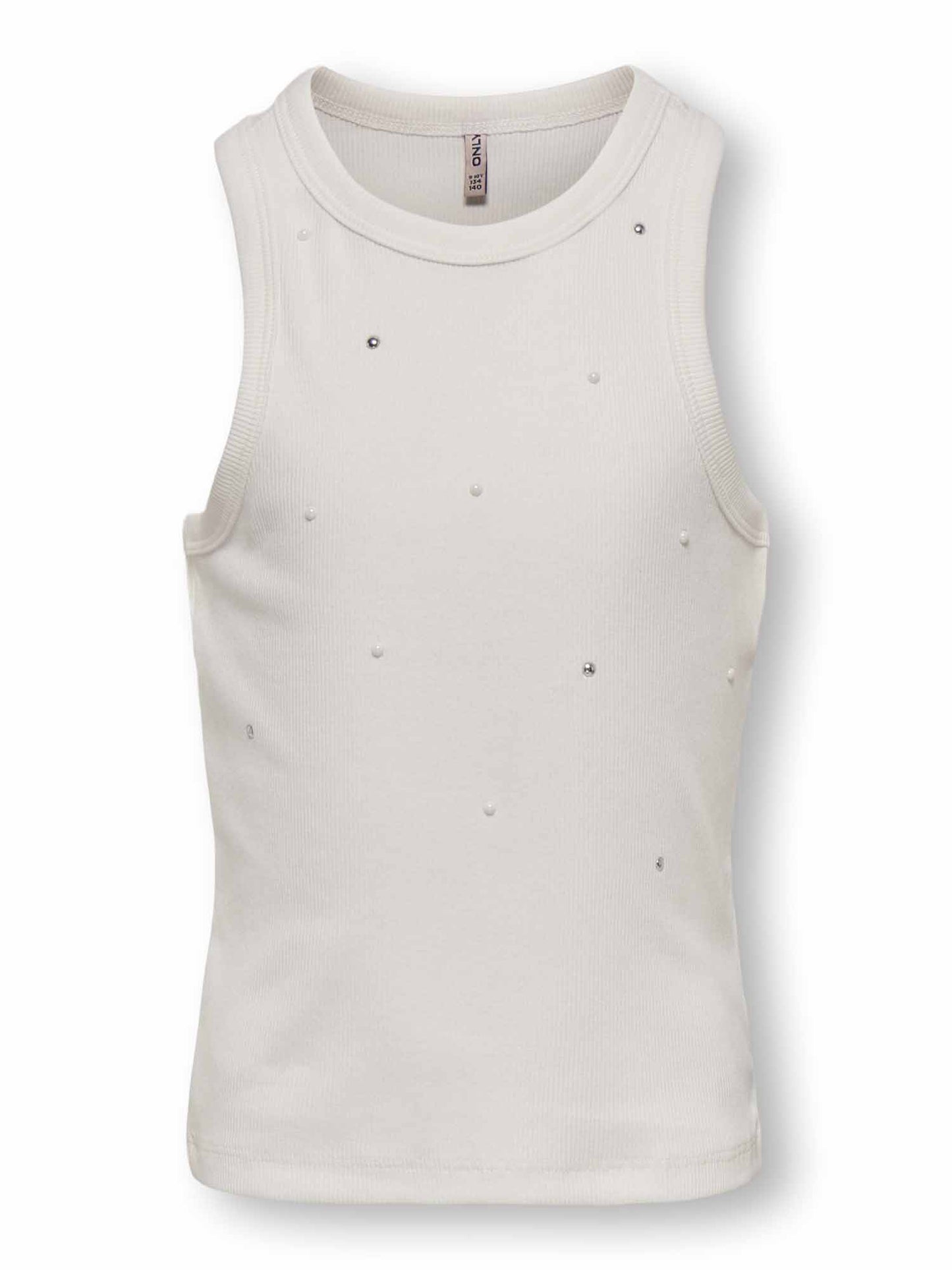 Canotta Only Jr Jill in bianco unisex bambino