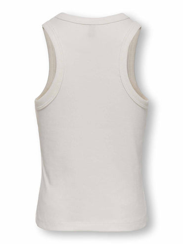 Canotta Only Jr Jill in bianco unisex bambino