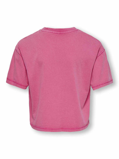 T-shirt unisex bambino Only Pop Life fucsia