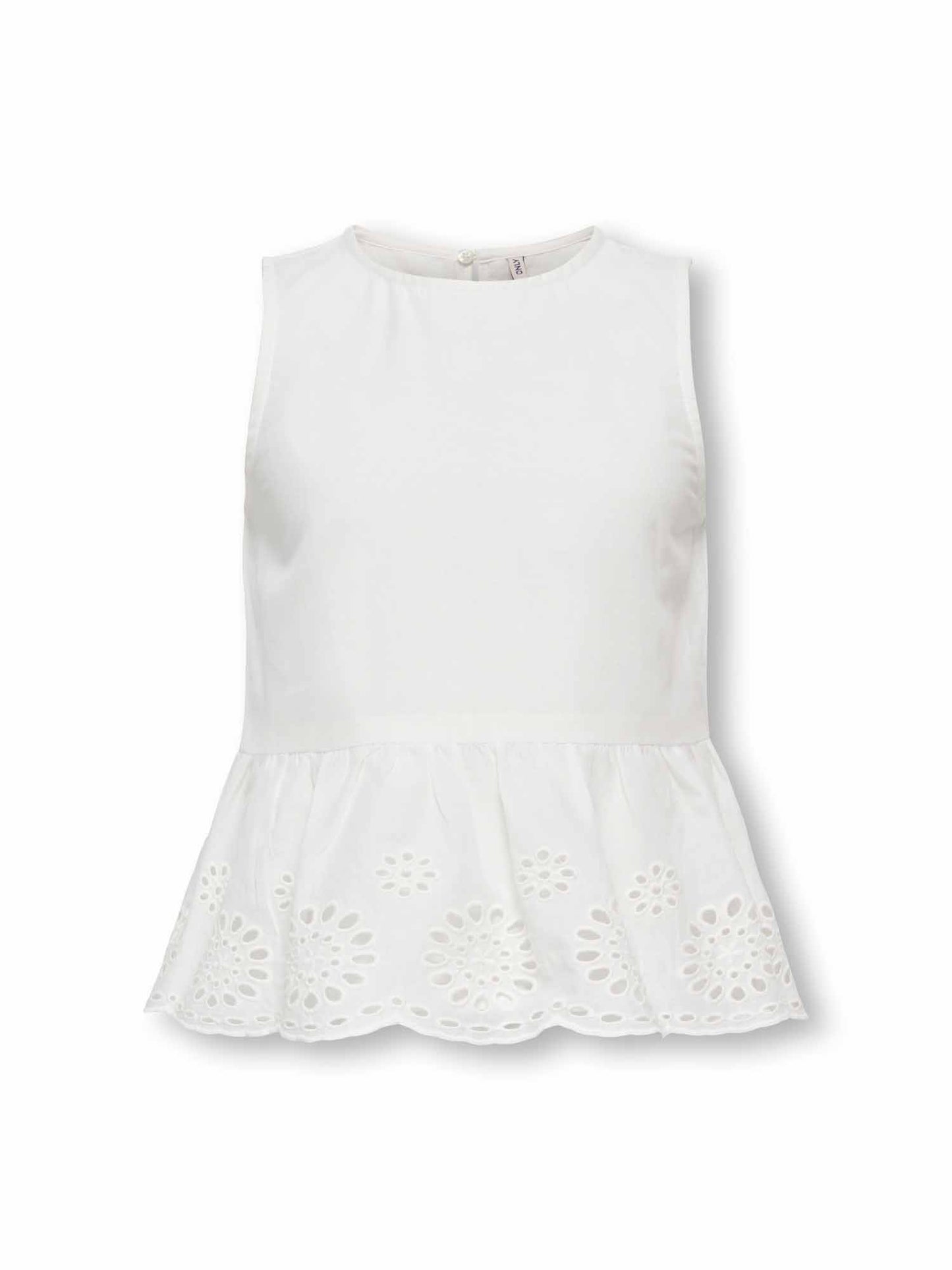 Top unisex bambino panna Only Jr Bondi, delicato e versatile