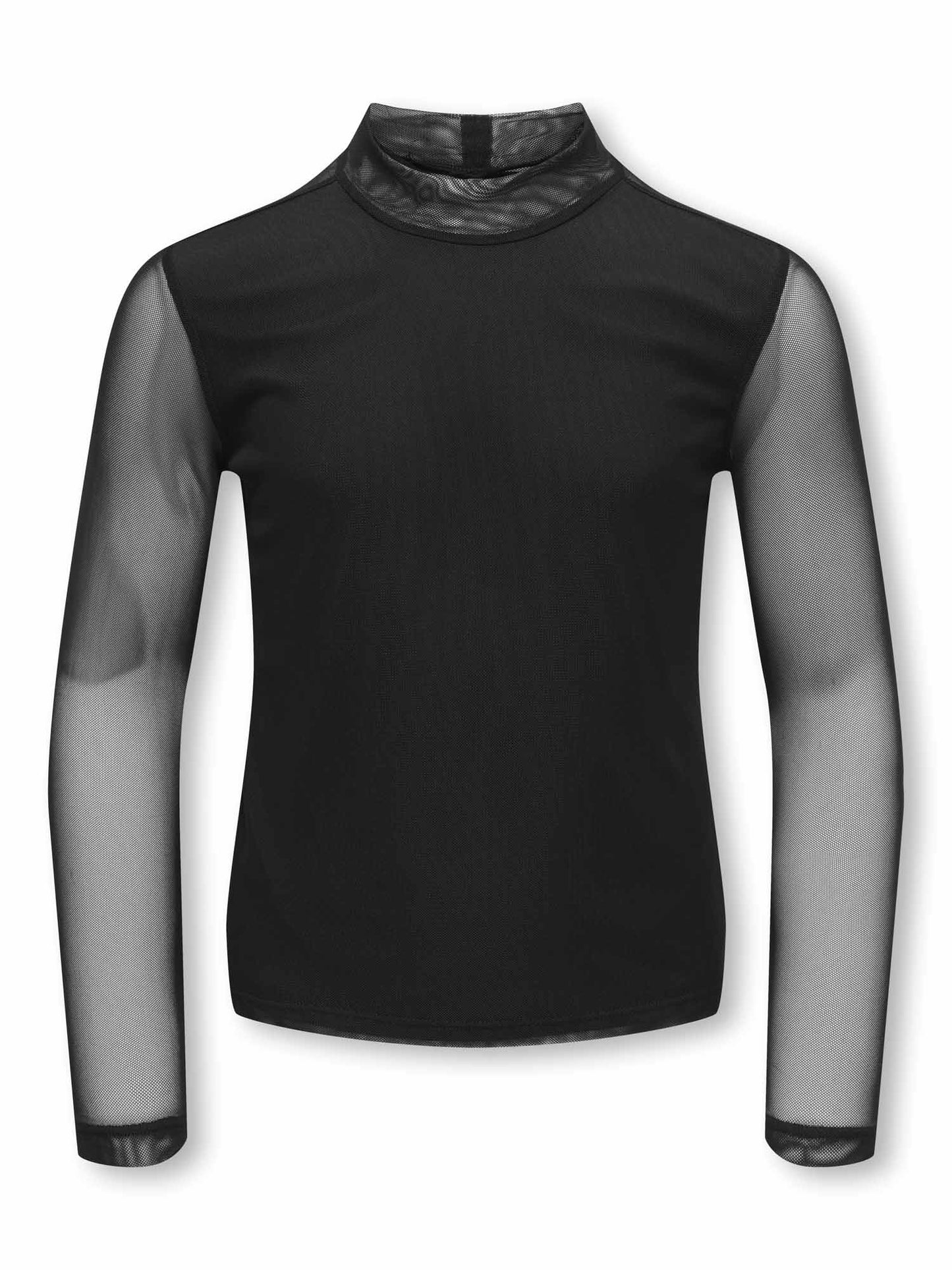 Only Jr Erica, t-shirt a maniche lunghe da bambina nera