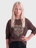 only-jr-scarlett-t-shirt-a-maniche-lunghe-da-bambina-marrone