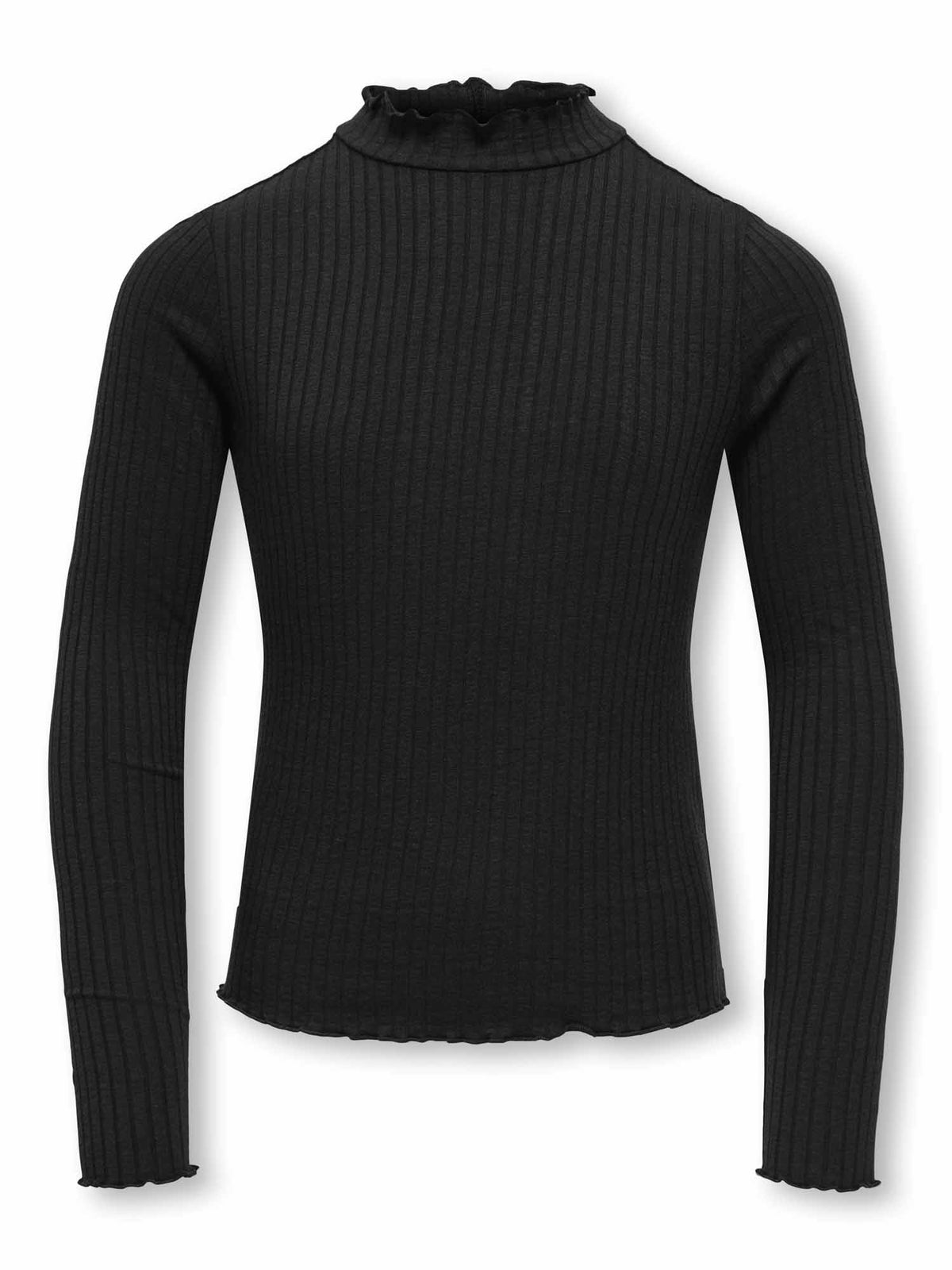 Only Jr Fransiska, t-shirt a maniche lunghe da bambina nera