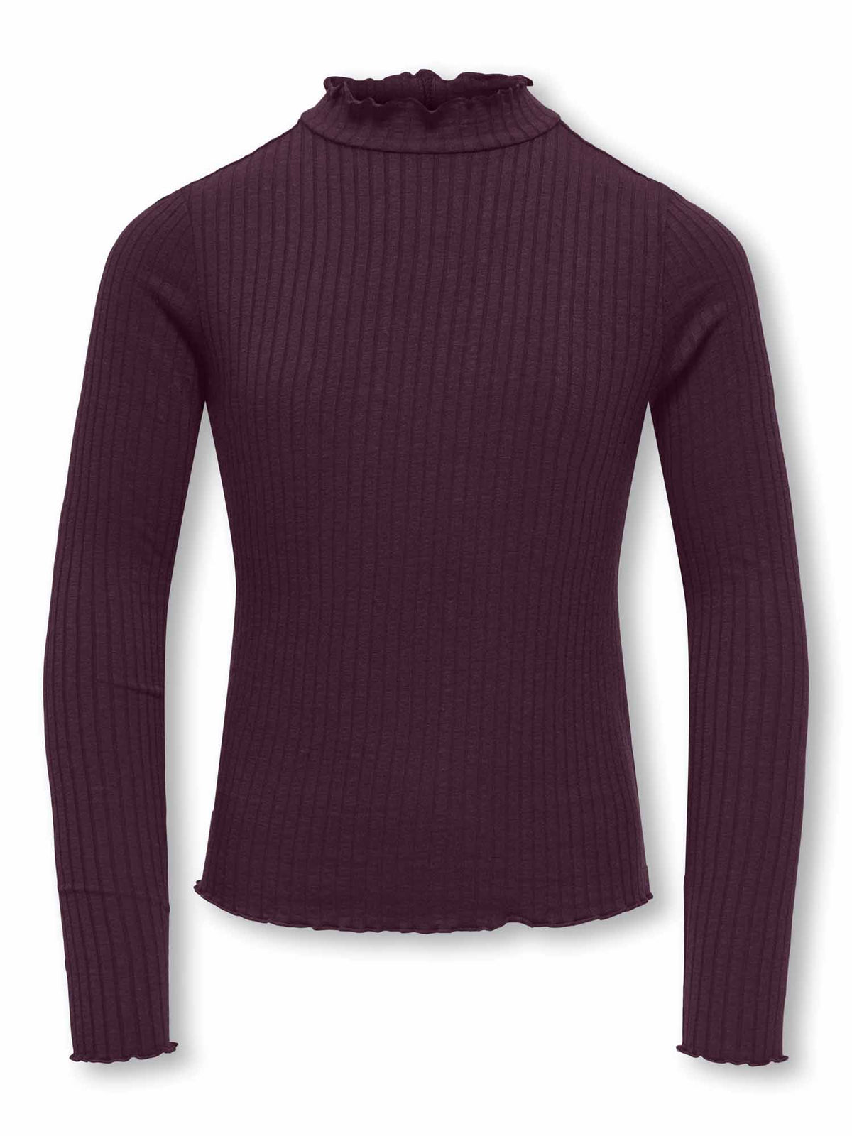 Only Jr Fransiska, t-shirt a maniche lunghe da bambina bordeaux