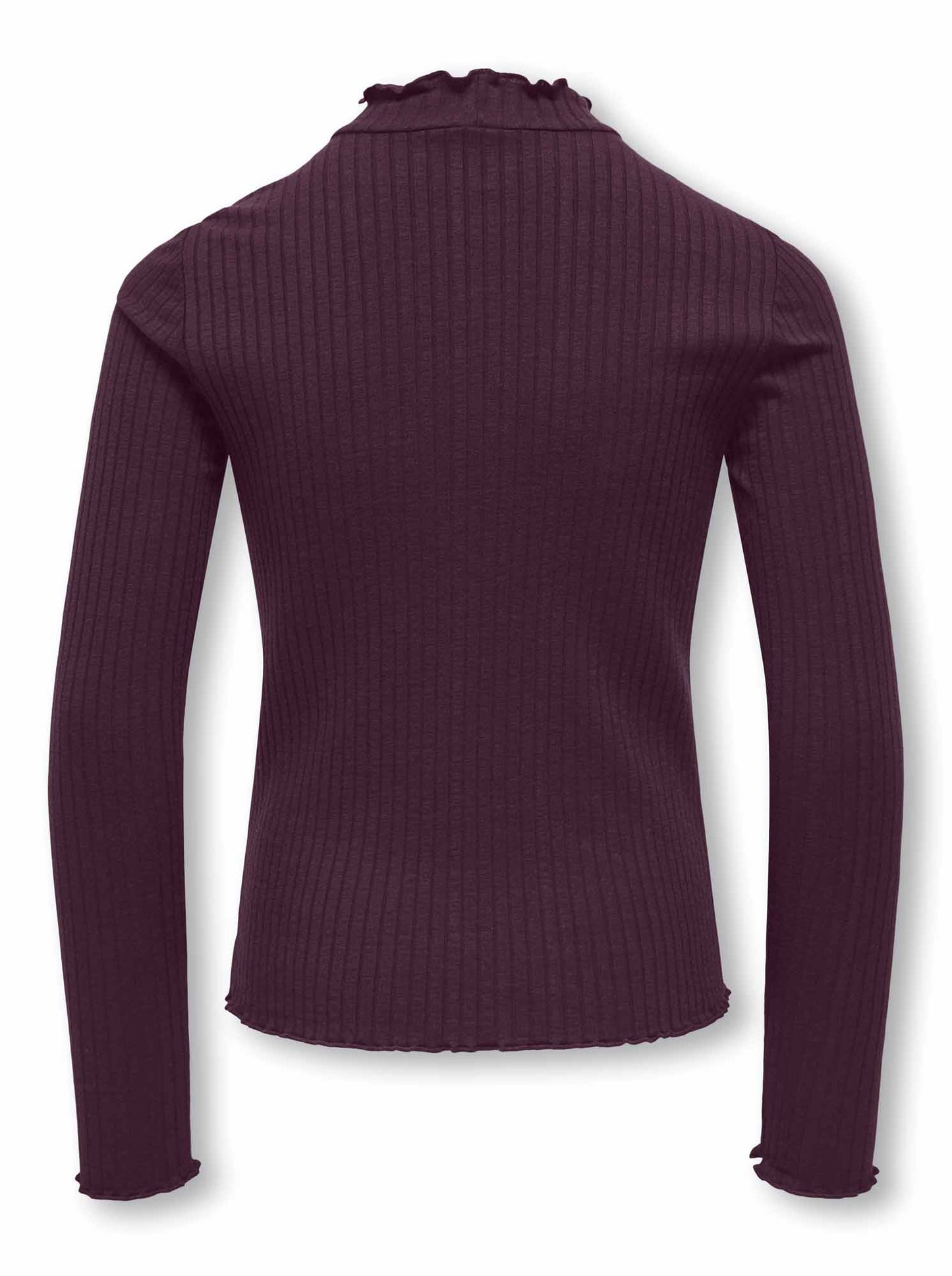 Only Jr Fransiska, t-shirt a maniche lunghe da bambina bordeaux