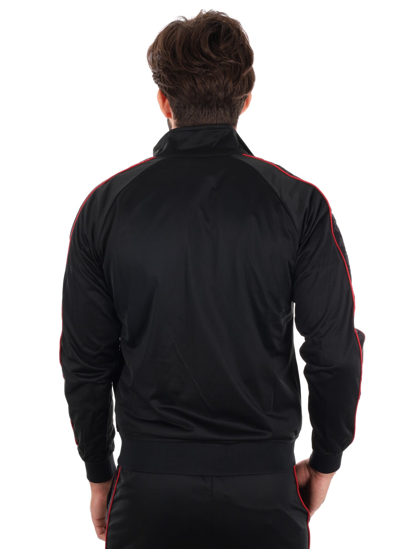 FELPA ACETATA CON BANDE KAPPA DA UOMO NERO