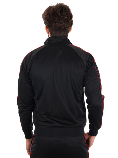 FELPA ACETATA CON BANDE KAPPA DA UOMO NERO