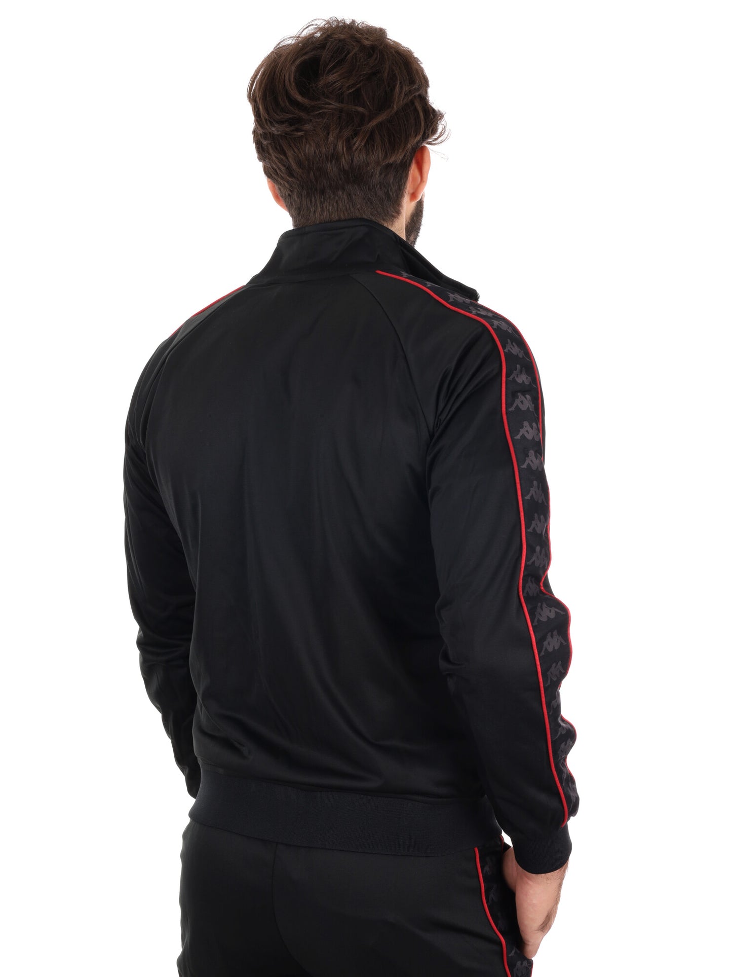 FELPA ACETATA CON BANDE KAPPA DA UOMO NERO