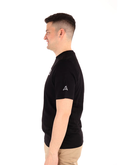 Kappa Logo Fromen, t-shirt uomo nera a manica corta