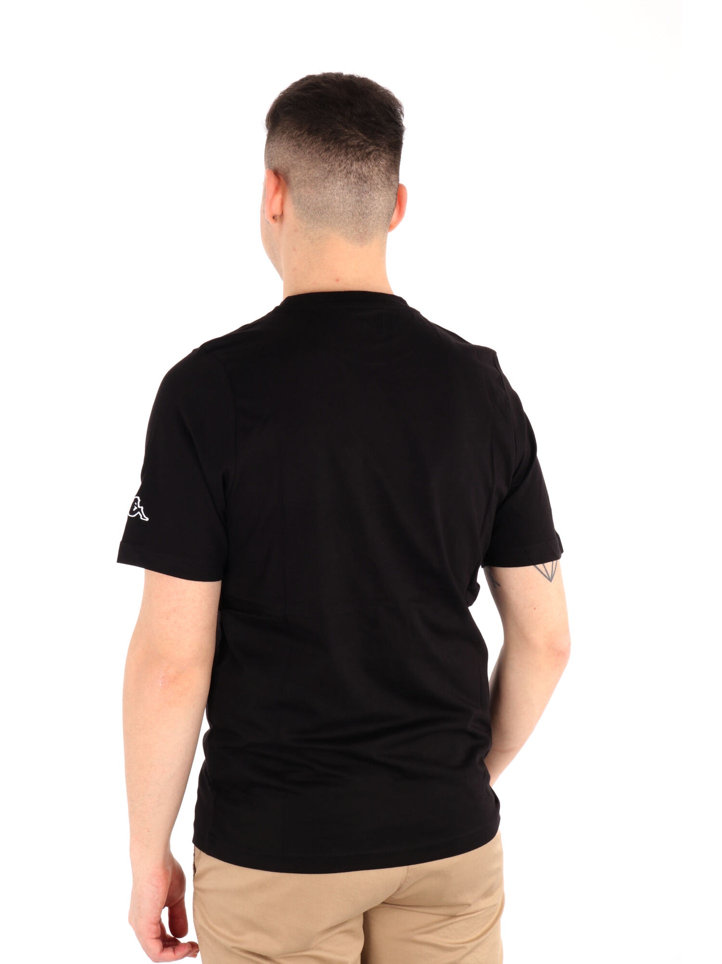 Kappa Logo Fromen, t-shirt uomo nera a manica corta