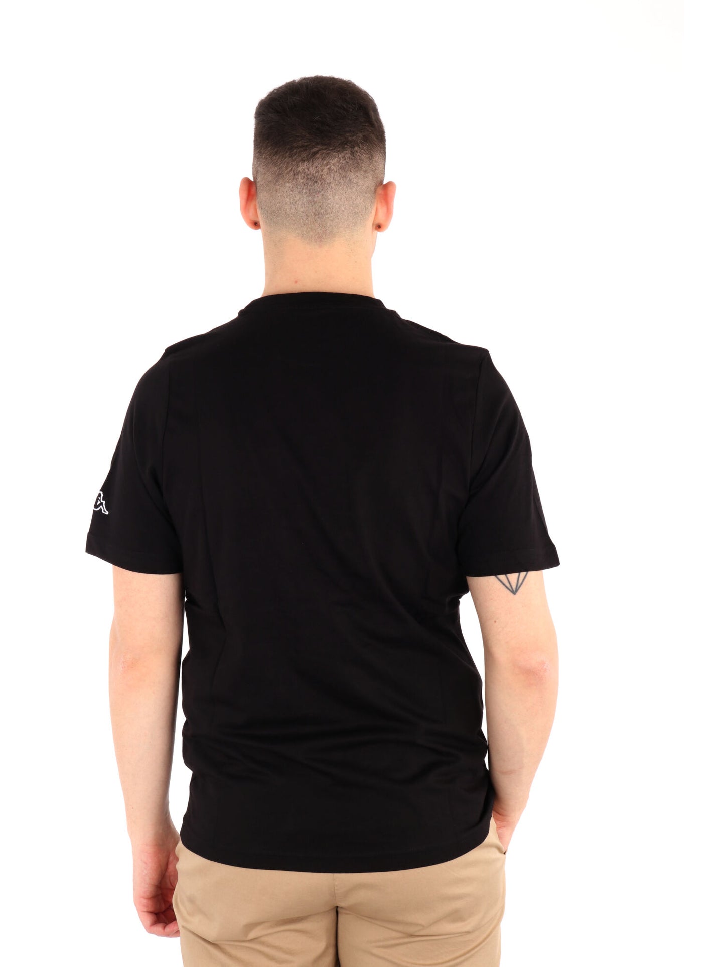 Kappa Logo Fromen, t-shirt uomo nera a manica corta